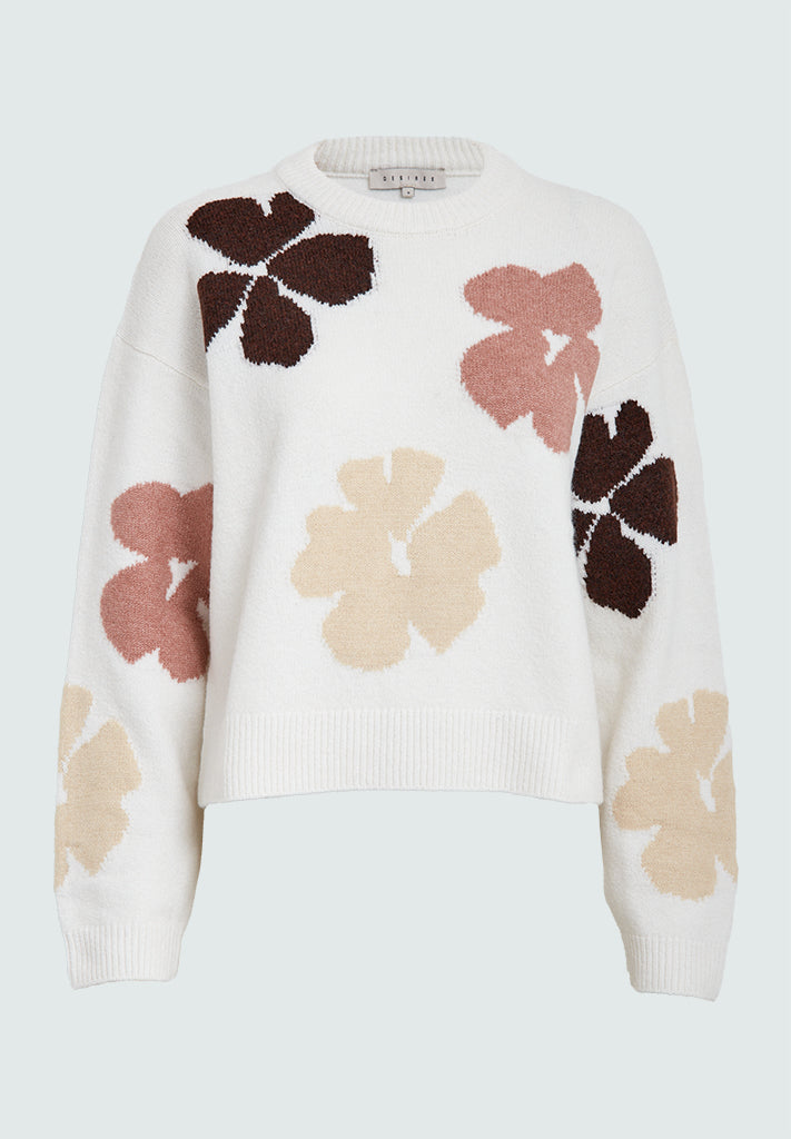 Desires DSHailey GRS Knit Pullover Pullover 235P Cloud Dancer Print
