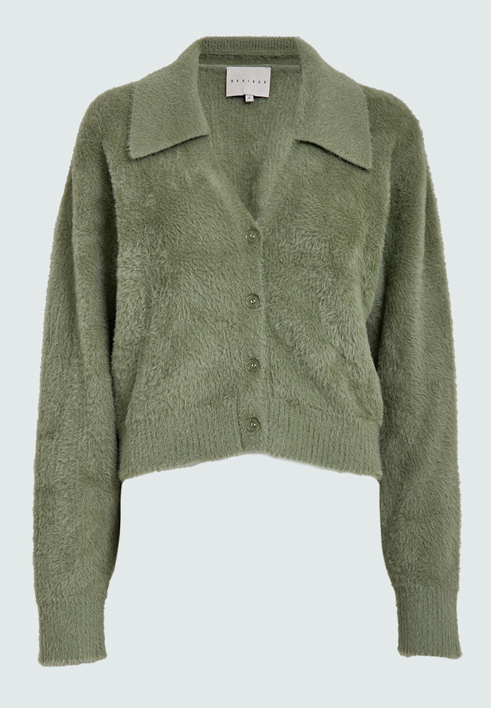 Desires DSHarriet Knit Cardigan Cardigans 3829 Oil Green