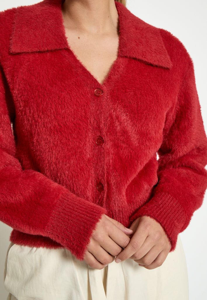 Desires DSHarriet Knit Cardigan Cardigans 4056 Cardinal Red