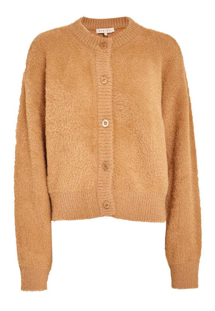 Desires DSHarriet O-Neck Knit Cardigan Cardigans 5185 Iced Coffee Brown