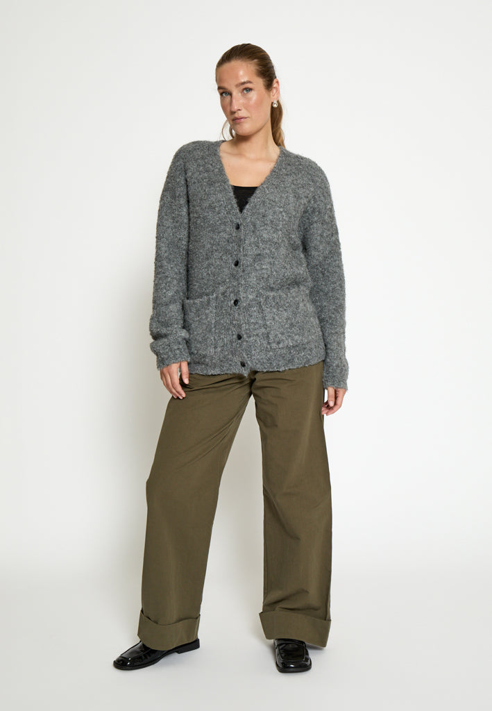Desires DSIrma GRS Knit Cardigan Cardigans 127M Dark Grey Melange