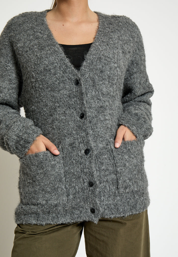 Desires DSIrma GRS Knit Cardigan Cardigans 127M Dark Grey Melange