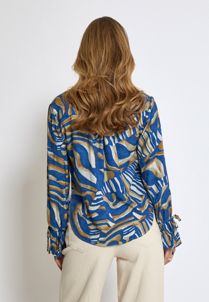 Desires DSIsa Blouse Blouse 1460P Skydiver Blue Print