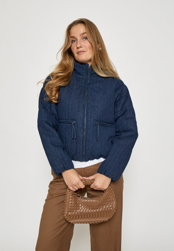 Desires DSIvory Denim Puffer Jacket Puffer jacket 9699 Dark Blue Rinse