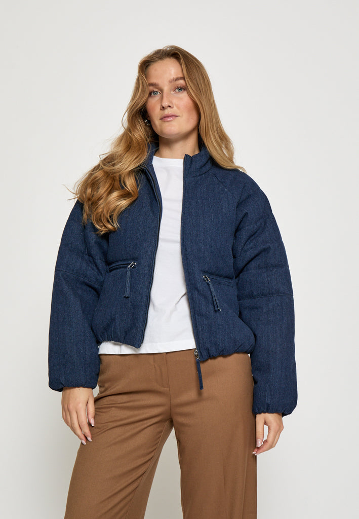 Desires DSIvory Denim Puffer Jacket Puffer jacket 9699 Dark Blue Rinse