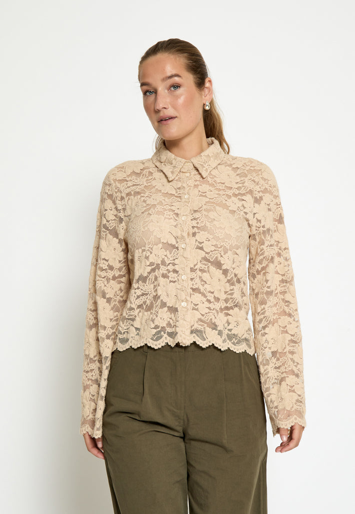 Desires DSJamie Lace Shirt Shirt 2206 Fog Sand