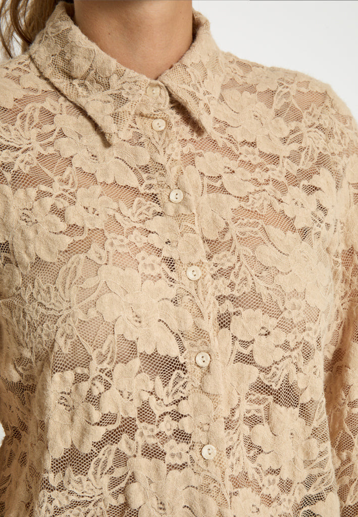 Desires DSJamie Lace Shirt Shirt 2206 Fog Sand