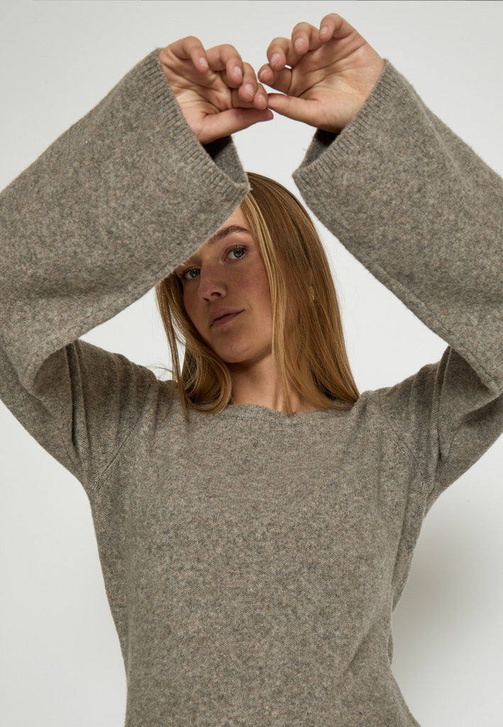 Desires DSJennifer GRS Knit Pullover Pullover 364M Walnut Melange