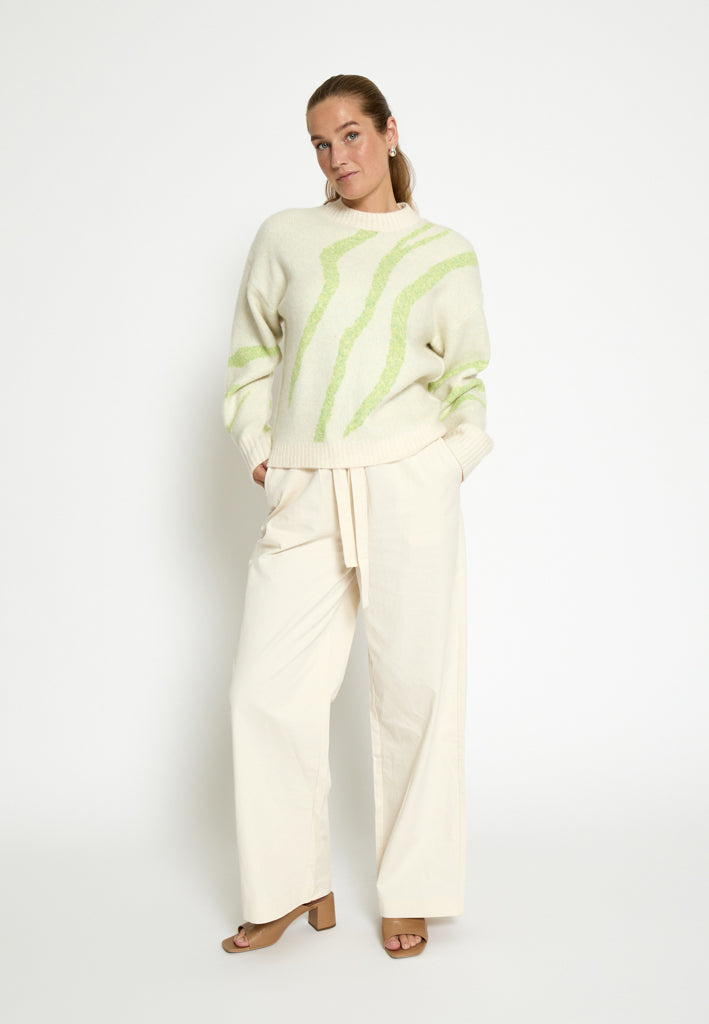 Desires DSJohanne GRS RWS Knit Pullover Pullover 3260P Dark Citron Print