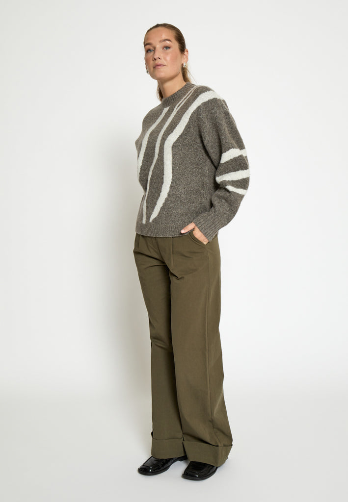 Desires DSJohanne GRS RWS Knit Pullover Pullover 364P Walnut Print