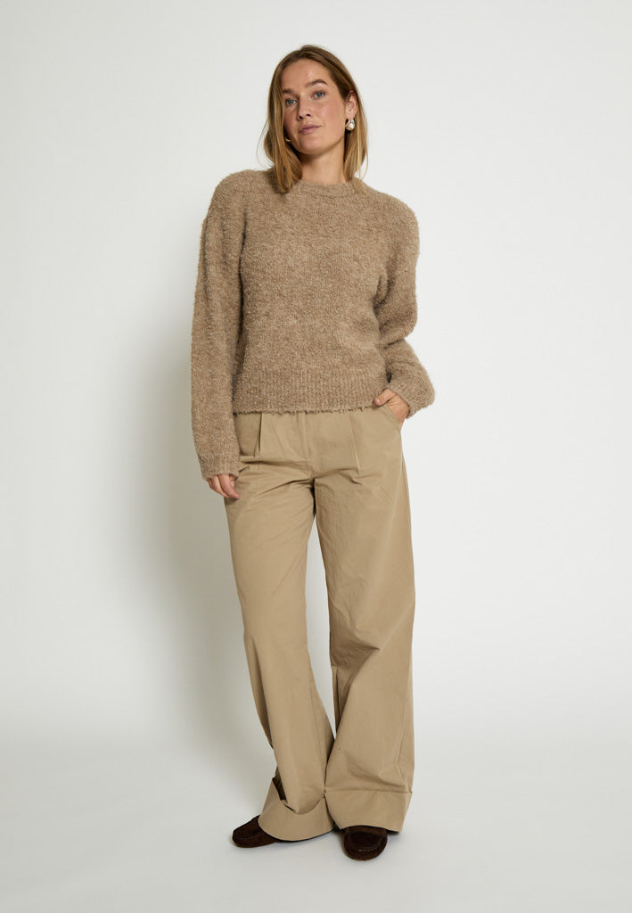 Desires DSKaia GRS Boucle Knit Pullover Pullover 364M Walnut Melange