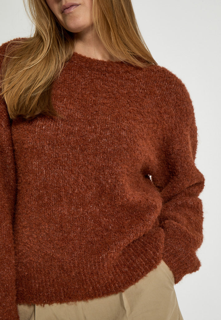 Desires DSKaia GRS Boucle Knit Pullover Pullover 5076M Apple Butter Melange