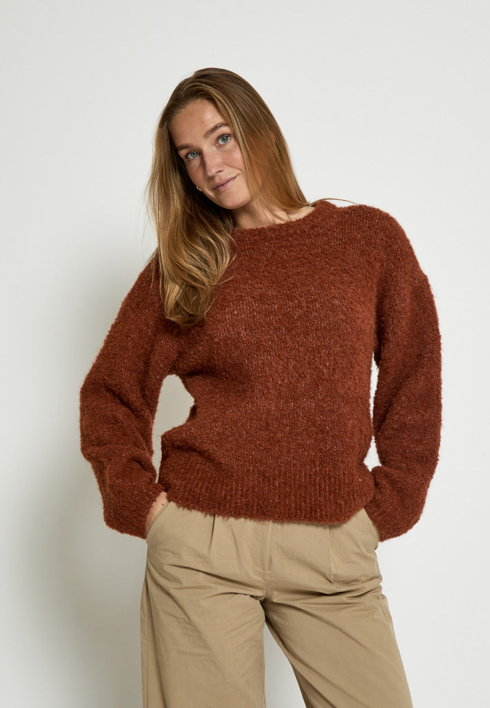 Desires DSKaia GRS Boucle Knit Pullover Pullover 5076M Apple Butter Melange