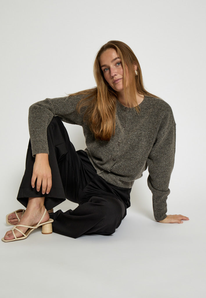 Desires DSKatja GRS RWS Knit Cardigan Cardigans 364M Walnut Melange