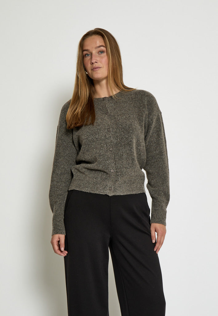 Desires DSKatja GRS RWS Knit Cardigan Cardigans 364M Walnut Melange