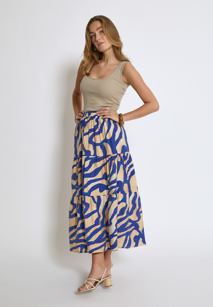 Desires DSLauren Maxi Skirt Skirt 0265P Sandshell Print