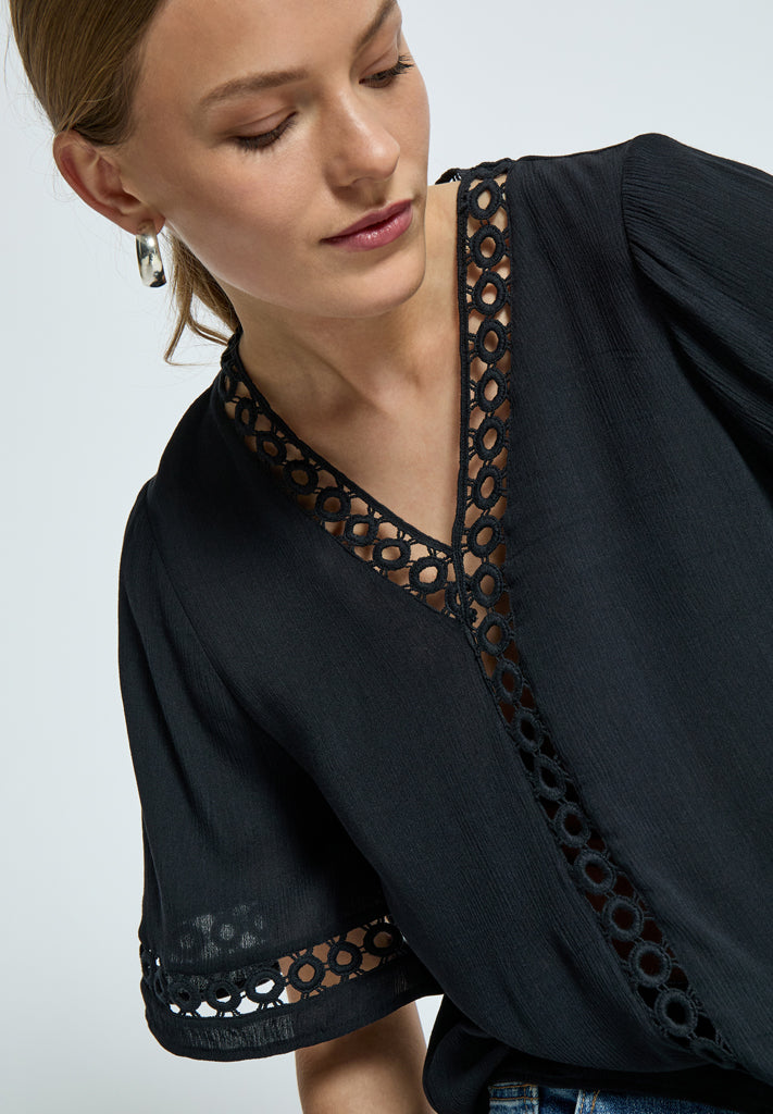 Desires DSLina Lace Blouse Blouse 9000 Black