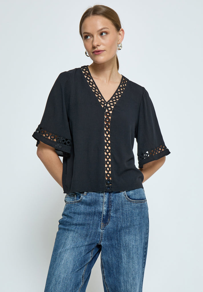 Desires DSLina Lace Blouse Blouse 9000 Black