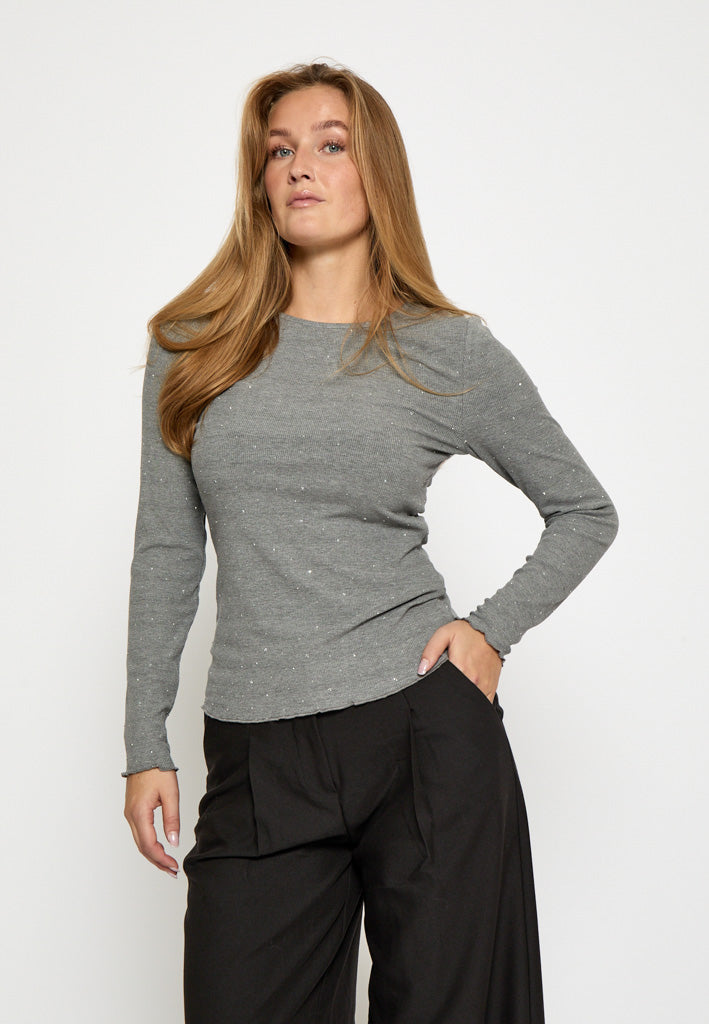 Desires DSLiv Long Sleeve Top Top 113M Grey Melange