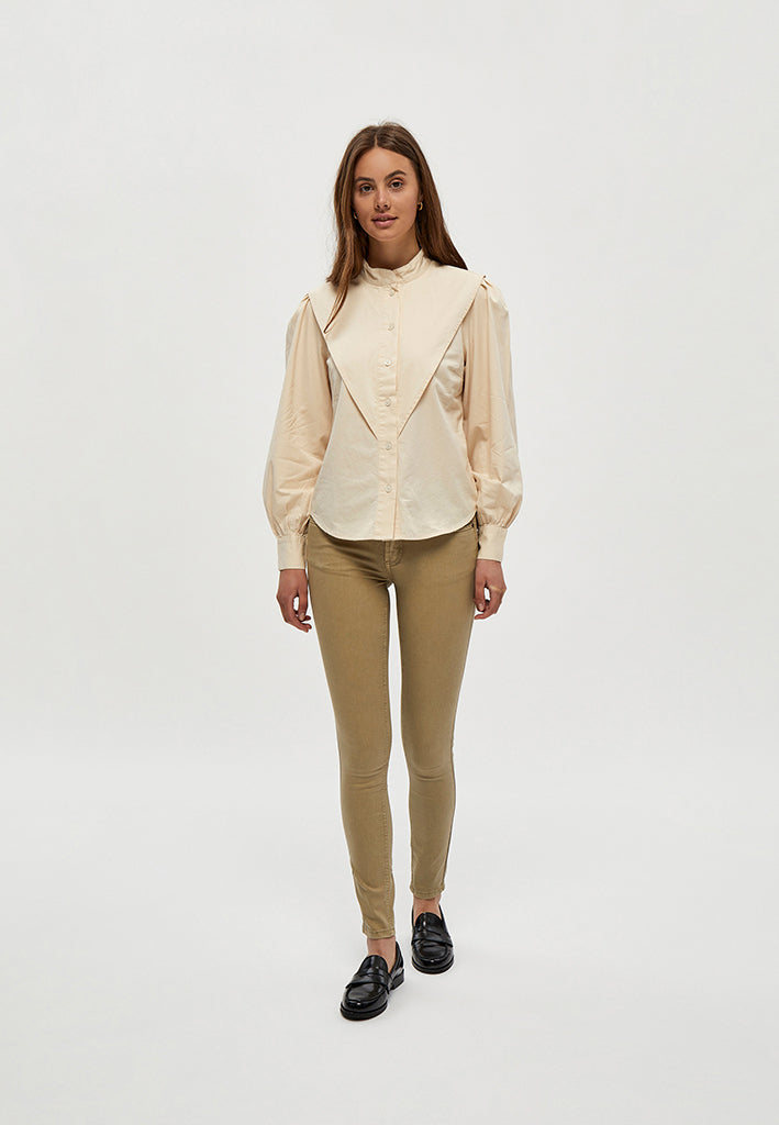 Desires DSLola Garment Dye MW Jeans 0147 Pale Khaki