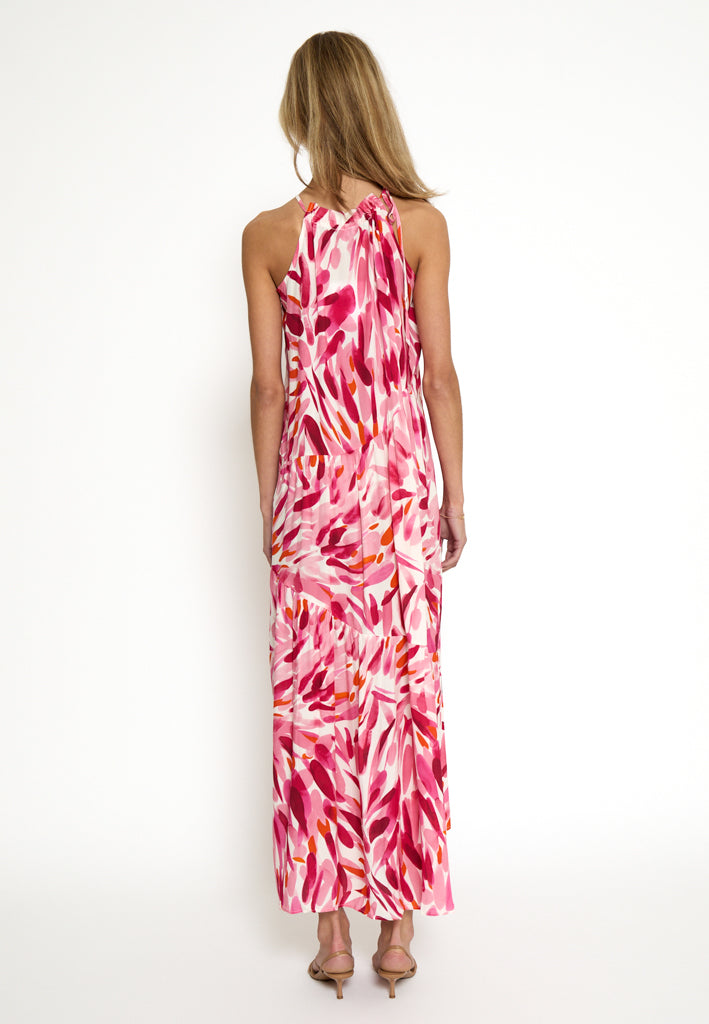 Desires DSMacie Halterneck Dress Dress 4914P Morning Glory Pink Print