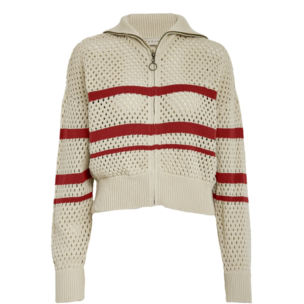 Desires DSMaxine Knit Cardigan Cardigans 4023S Deep Claret Red Stripe