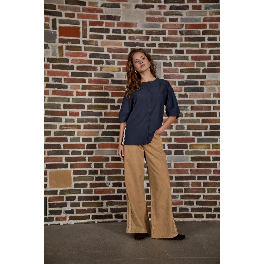 Desires DSMegan Scalloped Low Waist Jeans Jeans 5185 Iced Coffee Brown