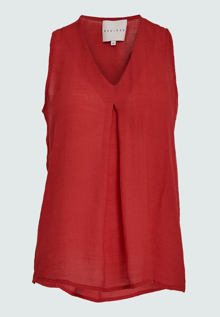 Desires DSMila V-Neck Top Top 4053 Bittersweet Red