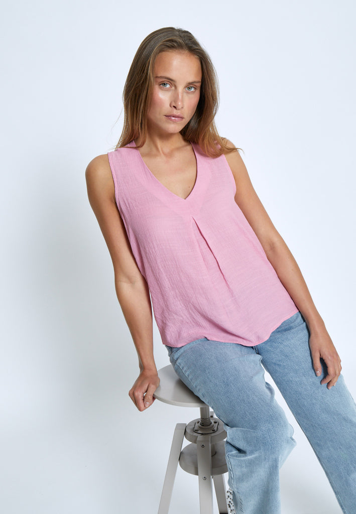 Desires DSMila V-Neck Top Top 7110 Sweet Lilac Pink