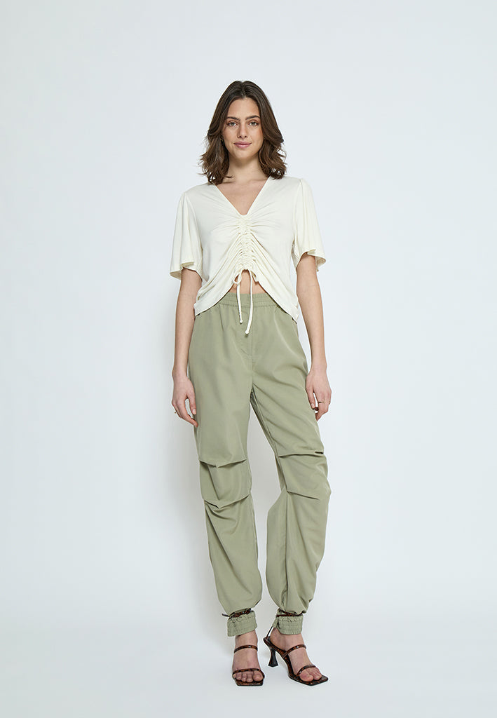 Desires DSMolly Drawstring T-Shirt T-Shirt 0011 Gardenia