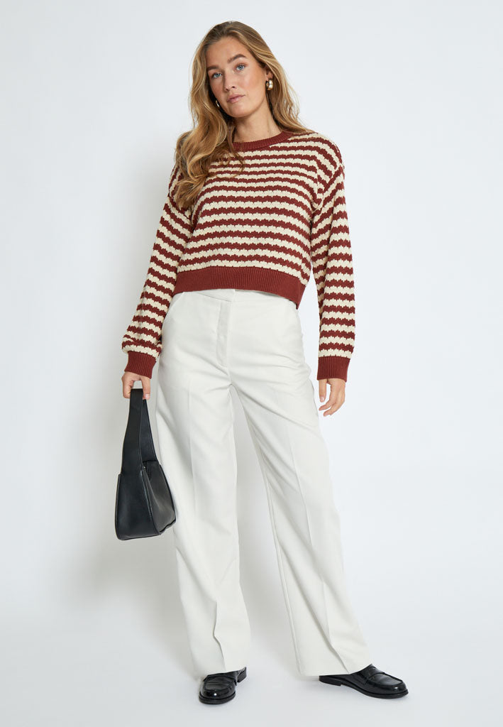 Desires DSPam Pullover Pullover 5061S Madder Brown Stripe