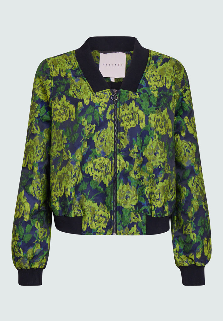 Desires DSShelia Jacquard Bomber Jacket Jacket 3039J Moss Green Jacquard