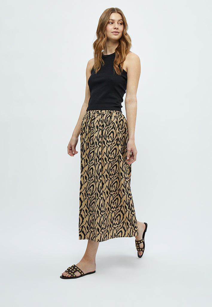 Desires Daniela High Waist Midcalf Skirt Skirt 0975P Cuban Sand Print
