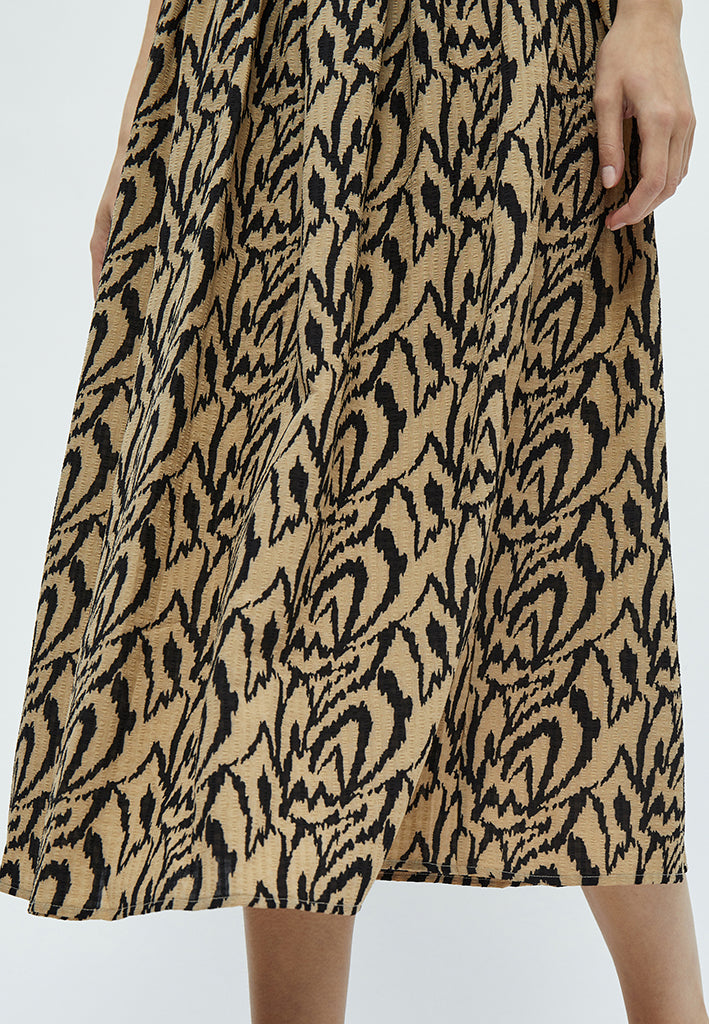 Desires Daniela High Waist Midcalf Skirt Skirt 0975P Cuban Sand Print