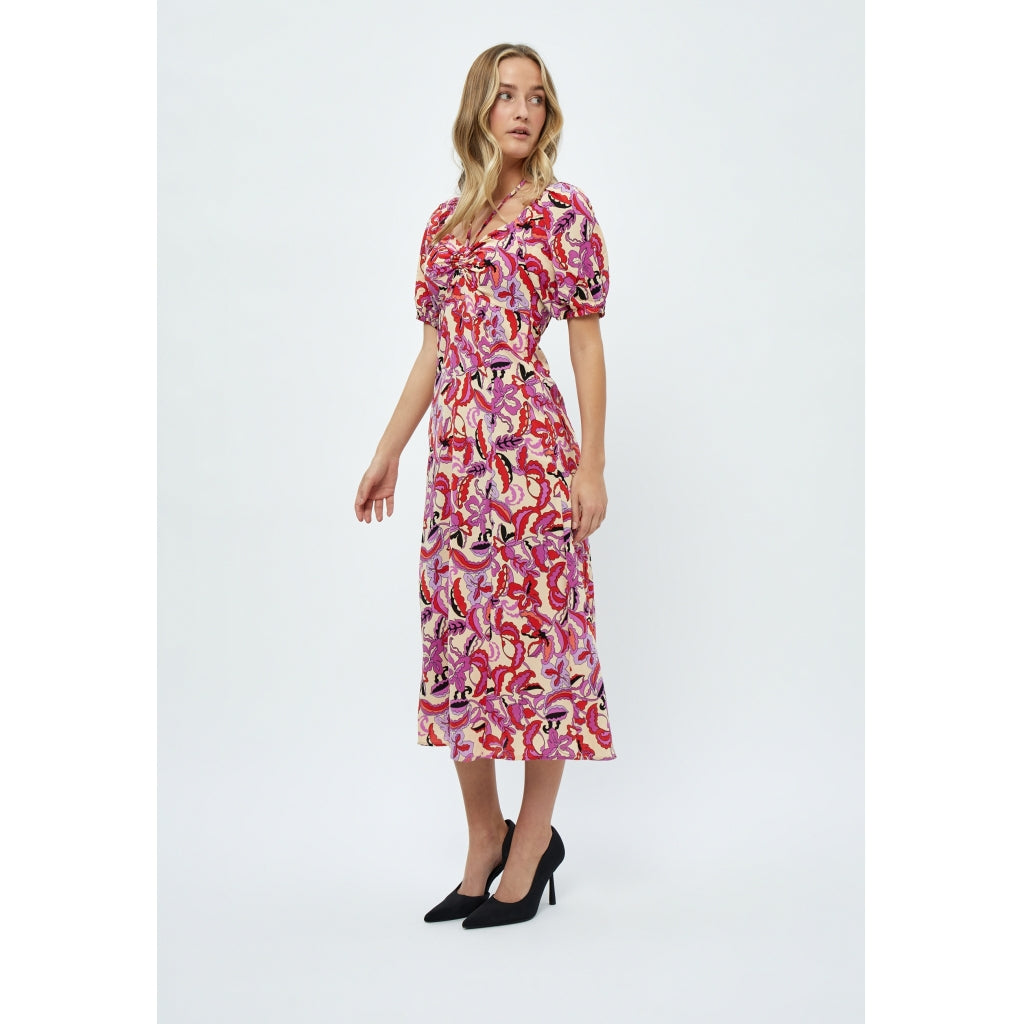 Desires Delilah Short Sleeve Midcalf Dress Dress 0011P Gardenia Print