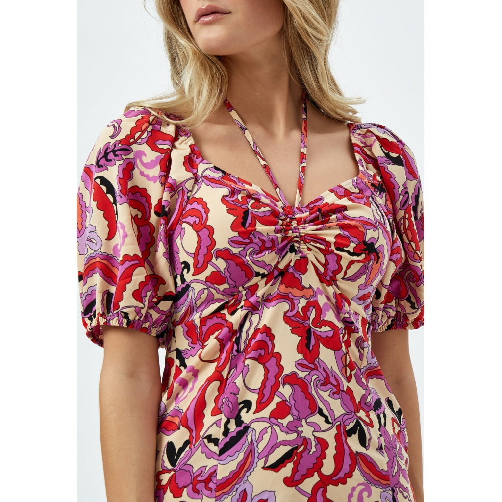 Desires Delilah Short Sleeve Midcalf Dress Dress 0011P Gardenia Print