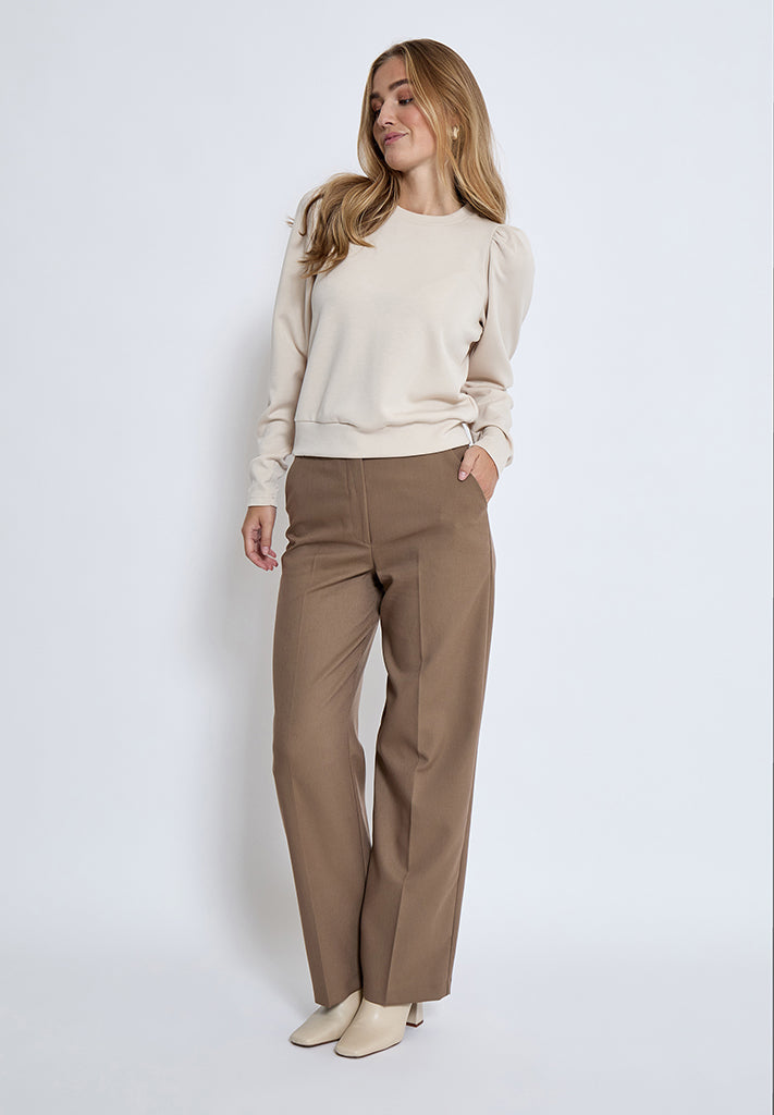 Peppercorn Dicette Puff Sweat Sweatshirt 0265 Sandshell