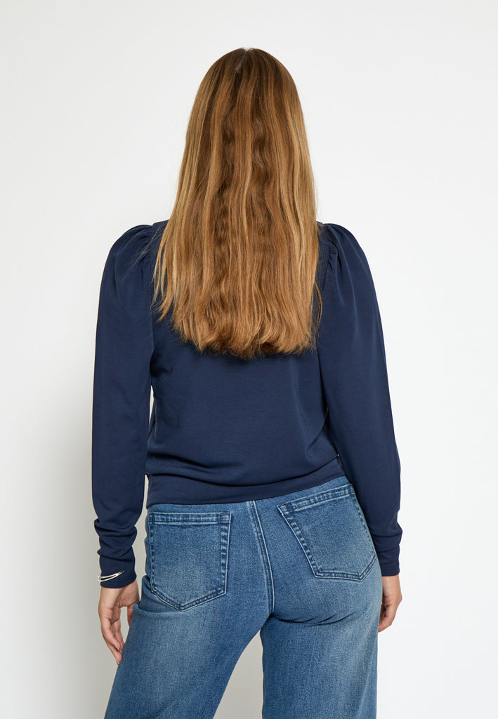 Peppercorn Dicette Puff Sweat Sweatshirt 1550 NAVY