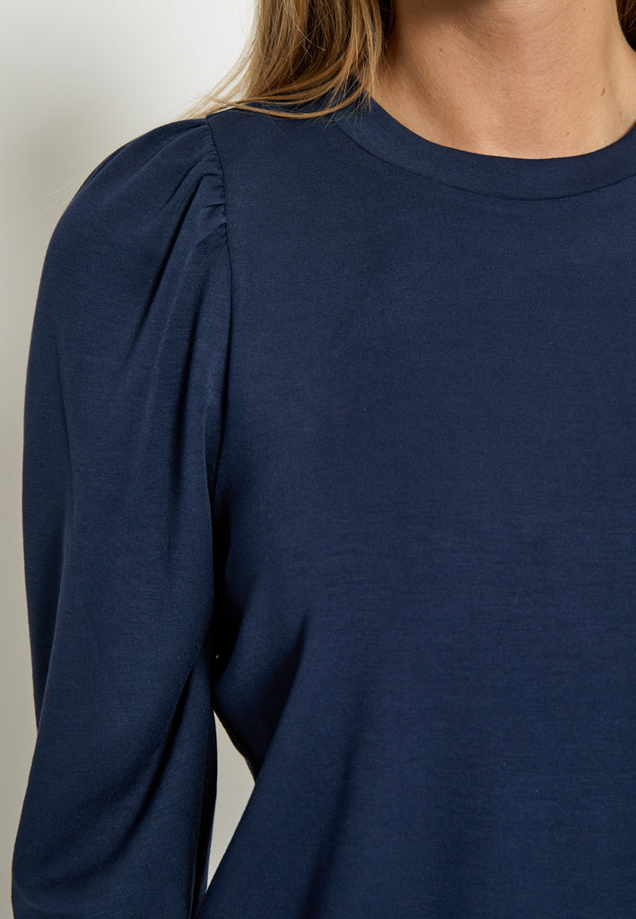 Peppercorn Dicette Puff Sweat Sweatshirt 1550 NAVY