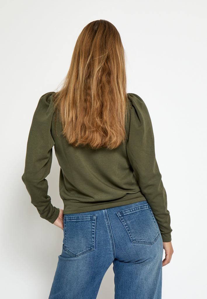 Peppercorn Dicette Puff Sweat Sweatshirt 3627 Grape Leaf