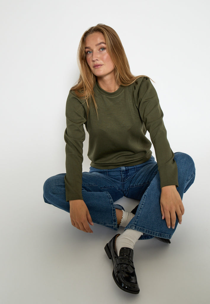 Peppercorn Dicette Puff Sweat Sweatshirt 3627 Grape Leaf