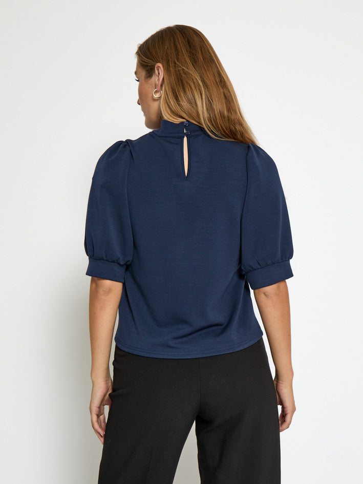 Peppercorn Dicette Puff Sweat Sweatshirt 1550 NAVY