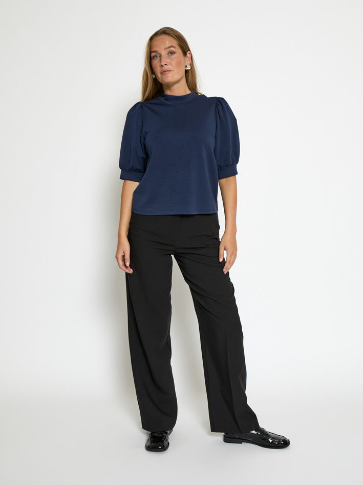 Peppercorn Dicette Puff Sweat Sweatshirt 1550 NAVY