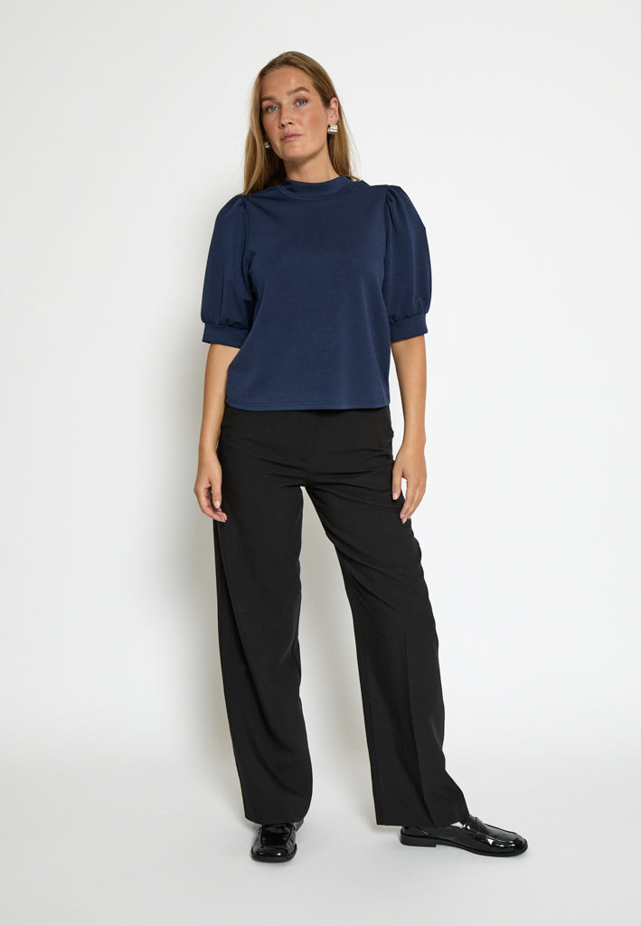 Peppercorn Dicette Puff Sweat Sweatshirt 1550 NAVY