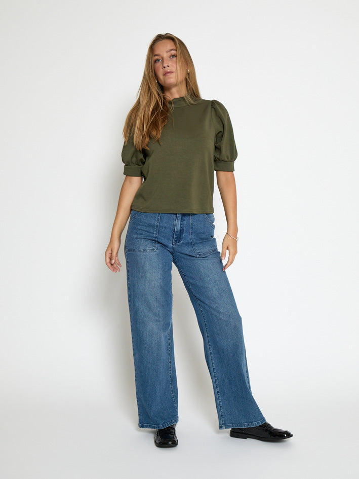 Peppercorn Dicette Puff Sweat Sweatshirt 3627 Grape Leaf