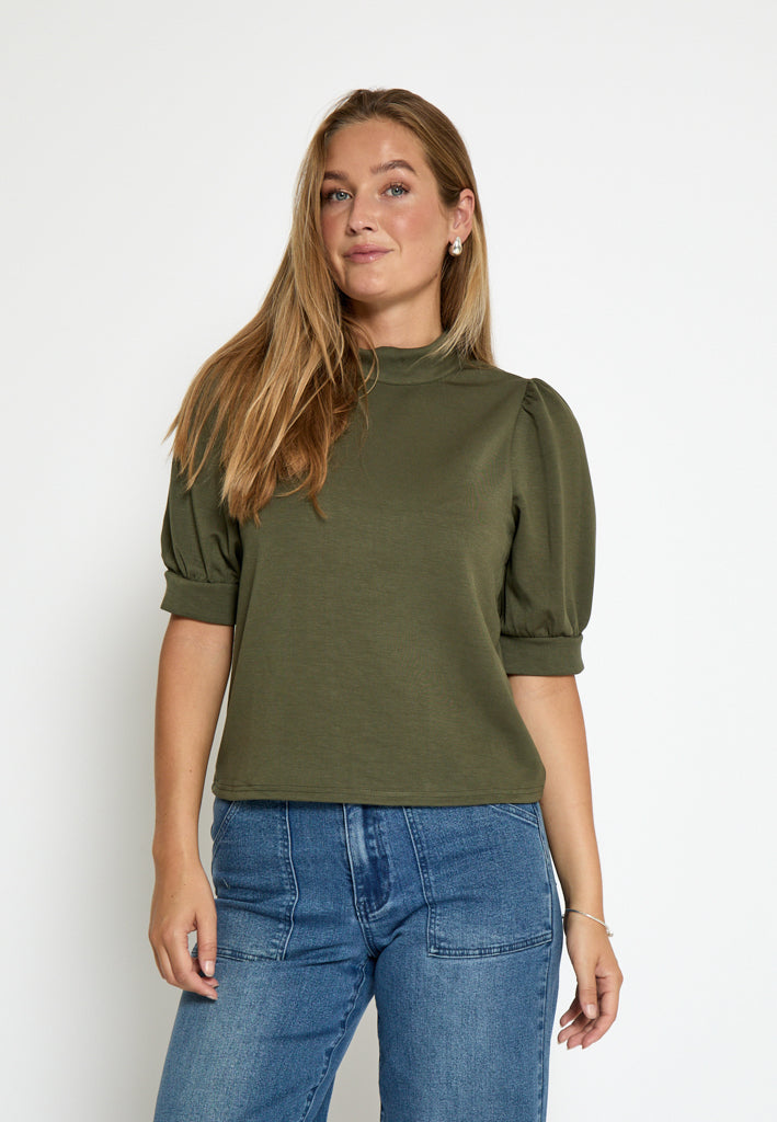 Peppercorn Dicette Puff Sweat Sweatshirt 3627 Grape Leaf