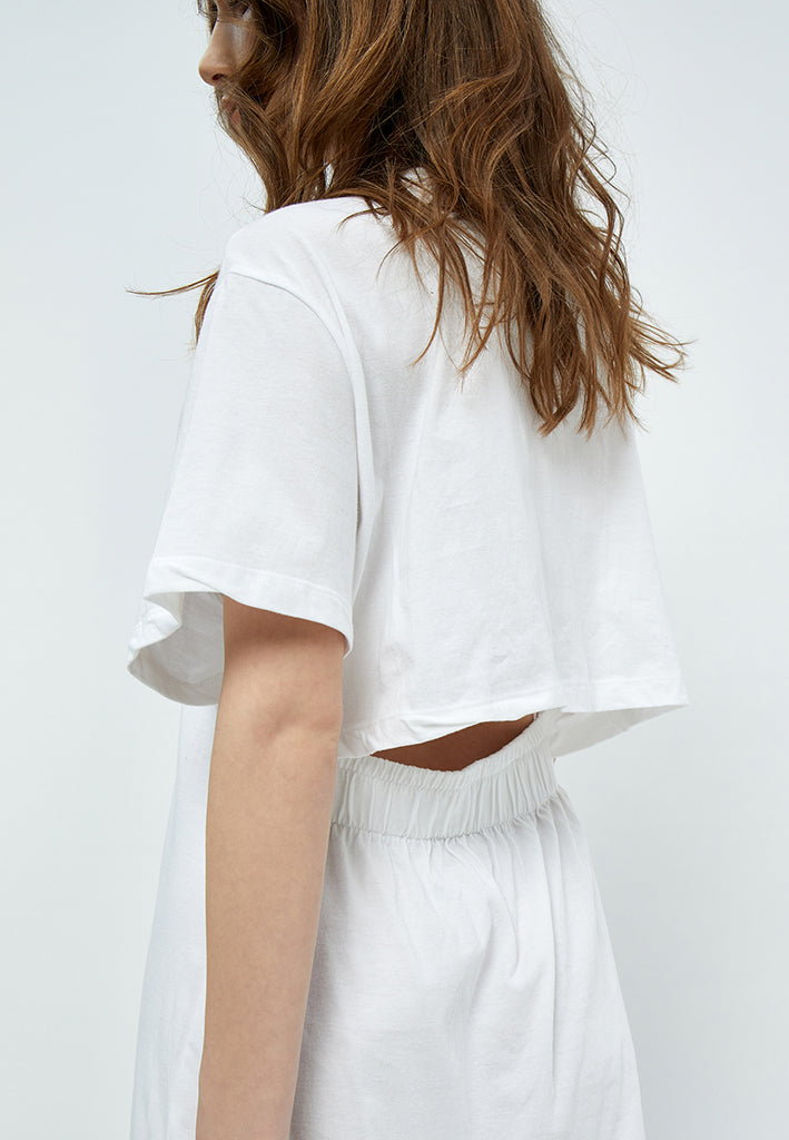 Desires Dina GOTS Short Sleeve Midcalf Dress Dress 0001 White