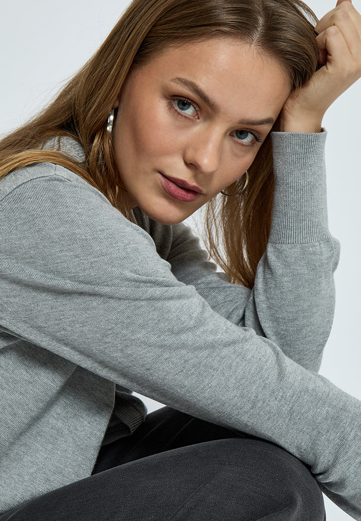 Peppercorn Dina Knit Bolero Cardigans 112M Light Grey Melange