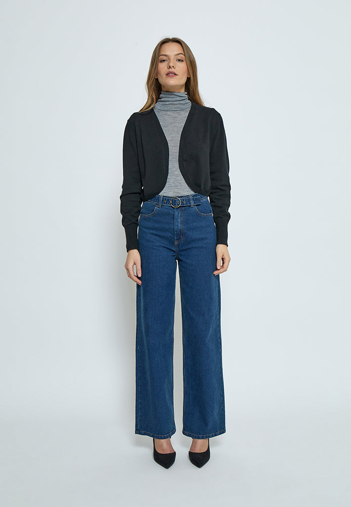 Peppercorn Dina Knit Bolero Cardigans 9000 Black