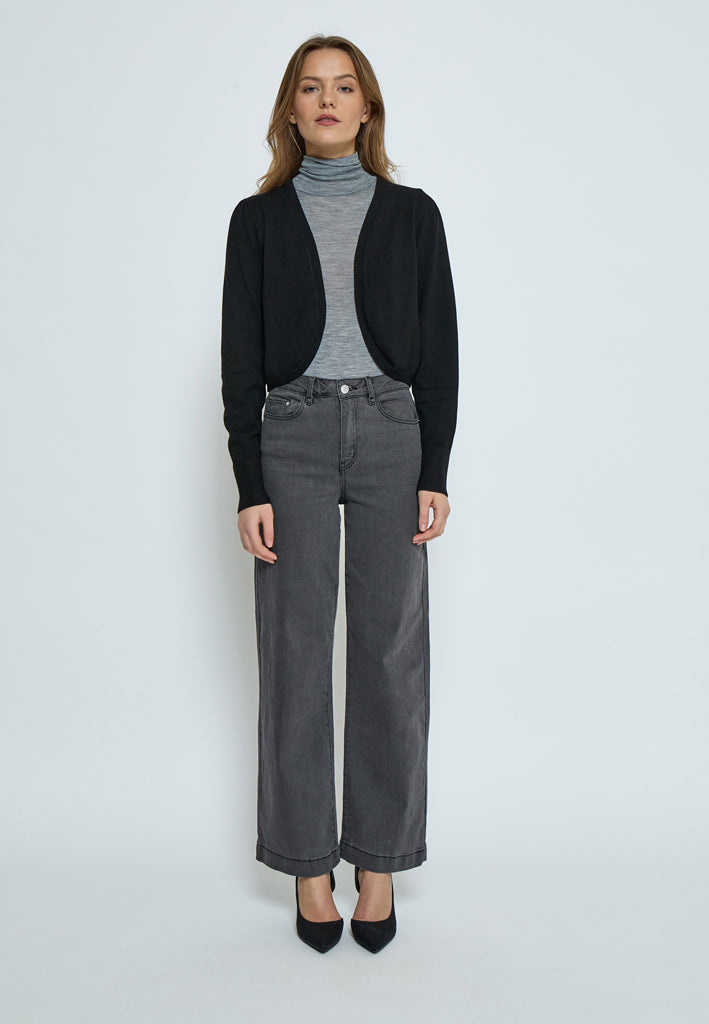 Peppercorn Dina Knit Bolero Cardigans 9000 Black